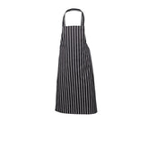Genware Navy Striped Butchers Bib Apron